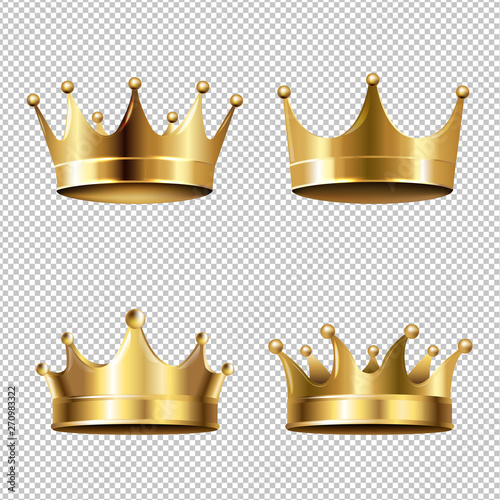 Crown Set Isolated Transparent Background