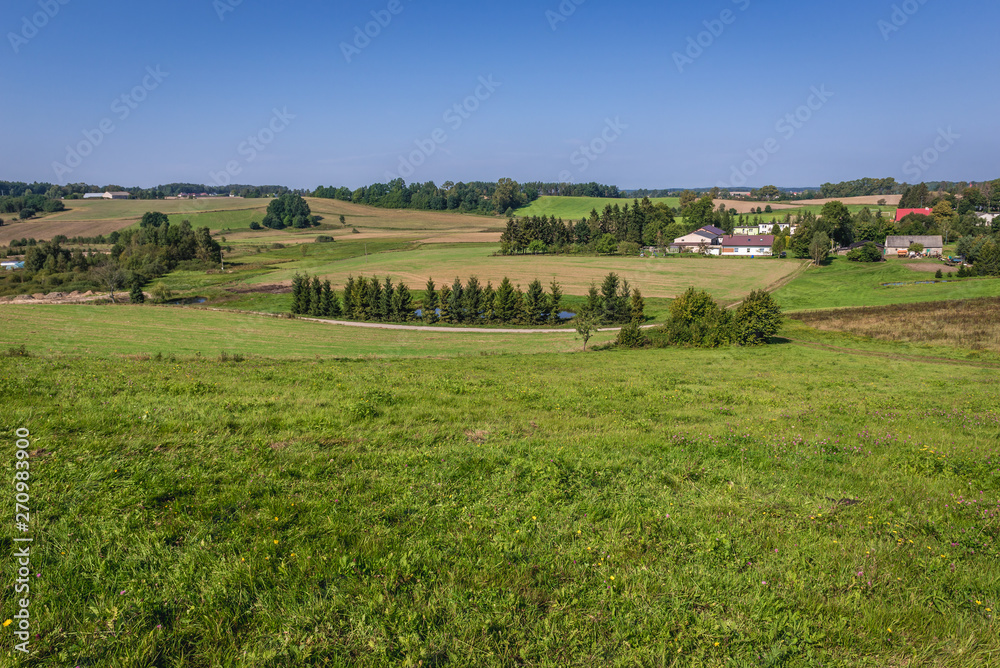 Fototapeta premium Rural landscape in Cassubia region of Poland