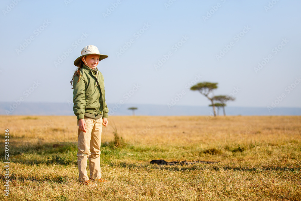 Little girl on safari Little girl on safari