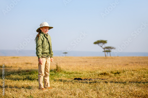 Little girl on safari