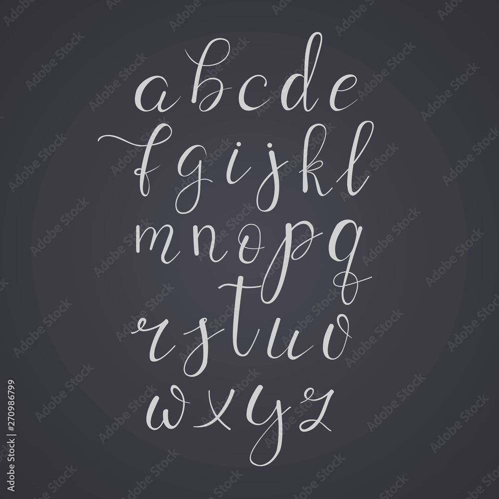 Alphabet on chalkboard. Hand drawn vector illustration. Alphabet on chalkboard. Hand drawn vector illustration.