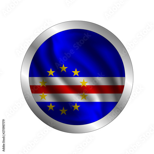 Free Download Waving Cape Verde flag, the flag of Cape Verde, vector illustration.. - GFXLoad