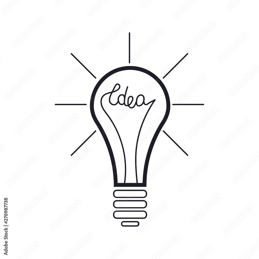 Bulb icon, idea icon, lighting design vector Bulb icon, idea icon, lighting design vector