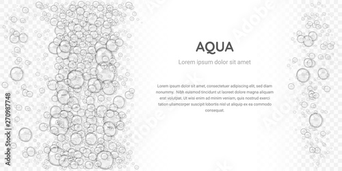 Transparent water or soap foam, isolated on light transparent background, easy to edit, 10 EPS