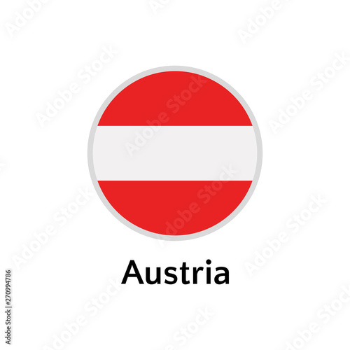 Austria flag round flat icon, european country vector illustration Free Download Austria flag round flat icon, european country vector illustration - GFXLoad