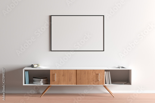 Blank horizontal posters mock up with black frame