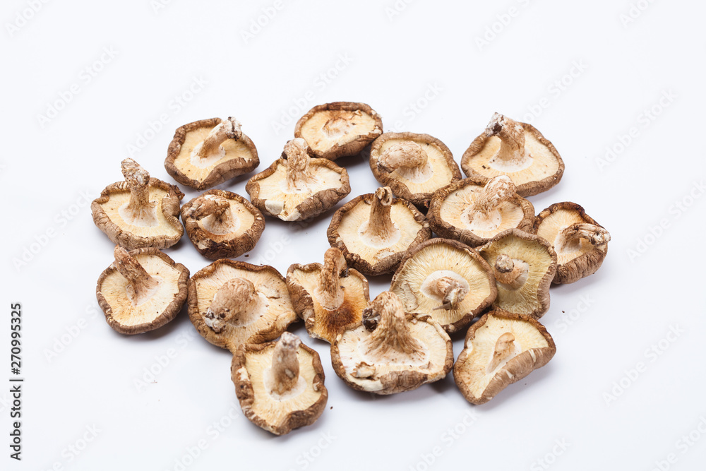Dried shiitake mushroom isolated