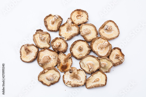Dried shiitake mushroom isolated