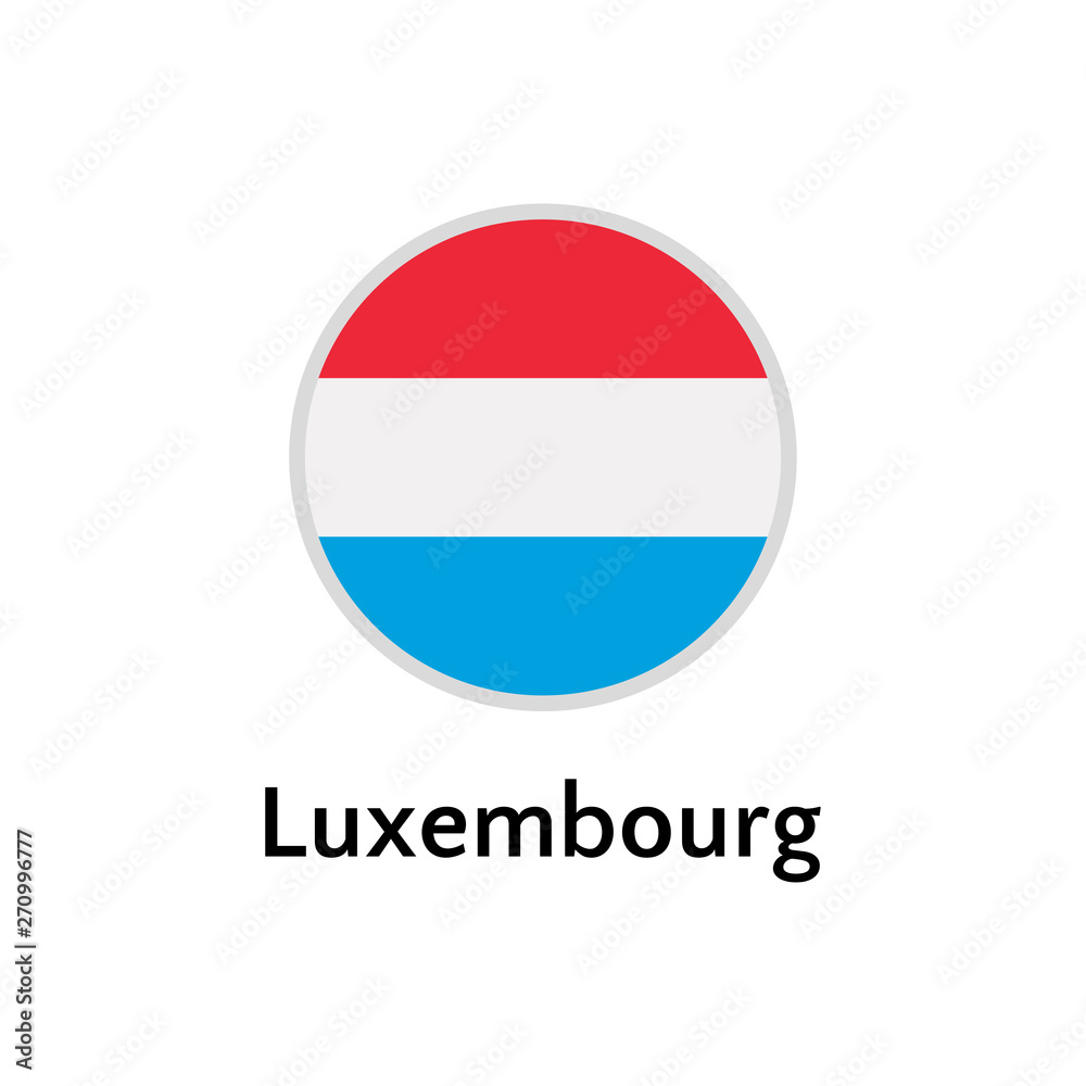 Luxembourg flag round flat icon, european country vector illustration Luxembourg flag round flat icon, european country vector illustration