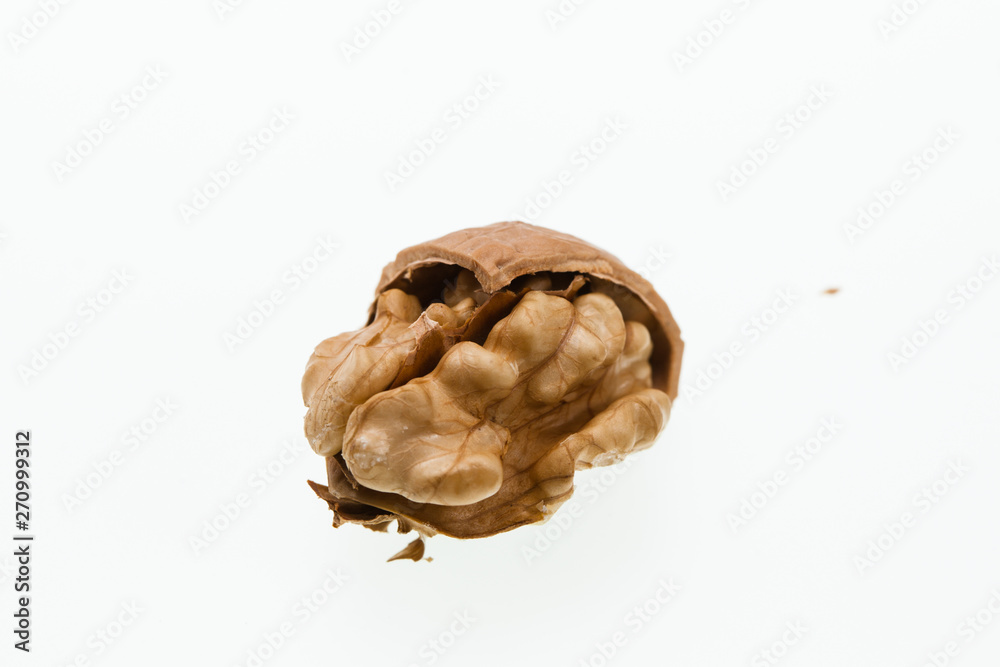 Kernel walnut isolated on the white background Kernel walnut isolated on the white background