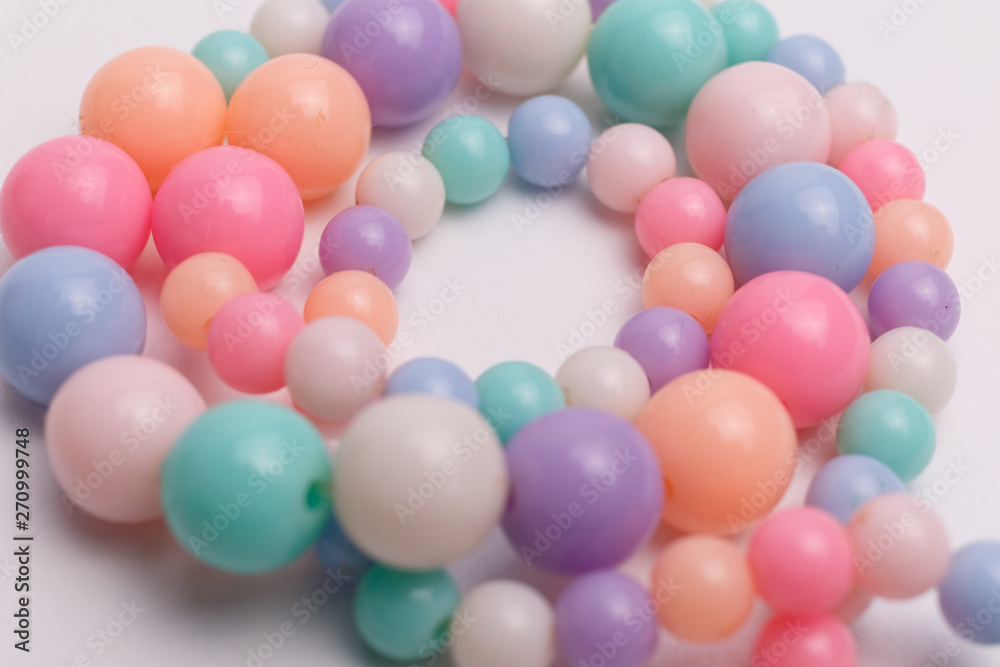 colored beads-isolated