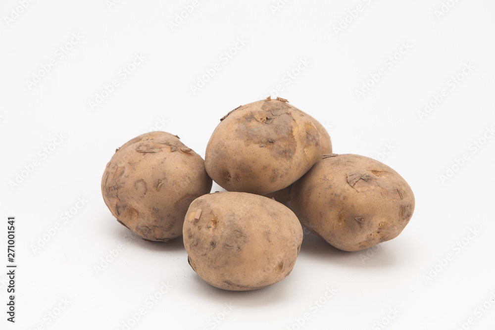 Fresh raw potatoes with copy space Fresh raw potatoes with copy space