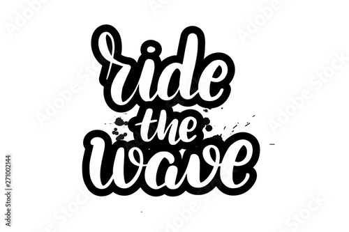 lettering ride the wave