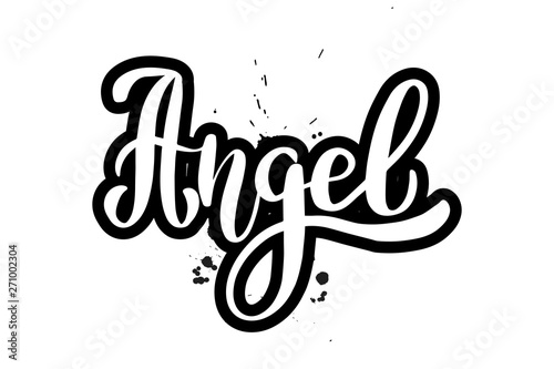 brush lettering angel