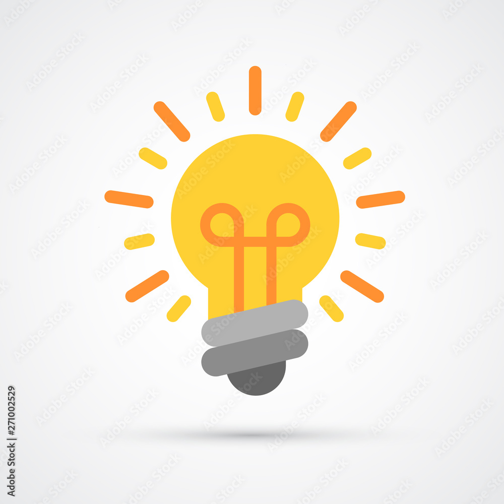 Light bulb idea icon business  trendy symbol. Vector trendy illustration