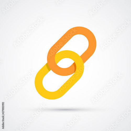 Link chain icon business trendy social symbol. Vector trendy colored illustration