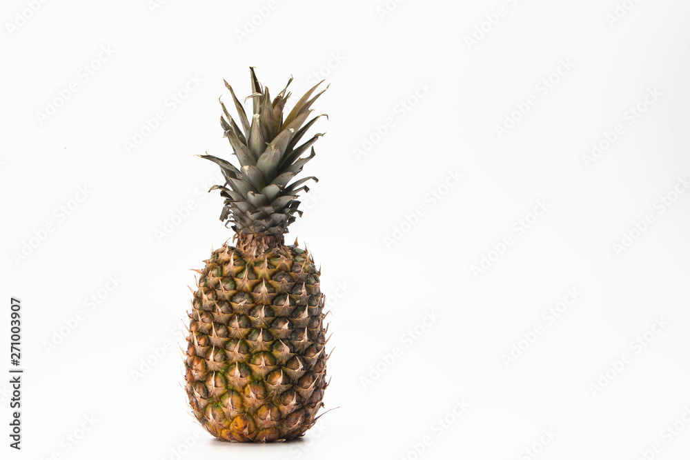 Green whole pineapple isoalated on white background Green whole pineapple isoalated on white background