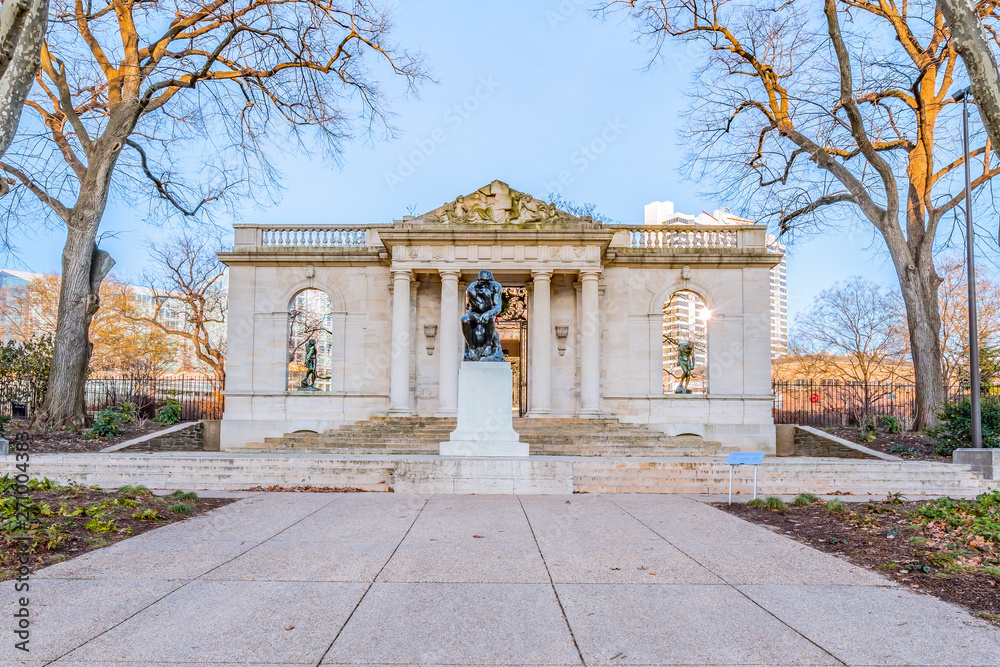 Philadelphia, Pennsylvania, USA - December, 2018 - The Rodin Museum in Philadelphia.
