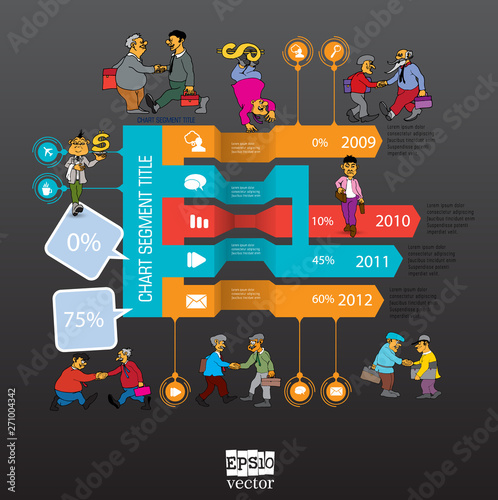 Business infographic layout. Design colorful presentation templates