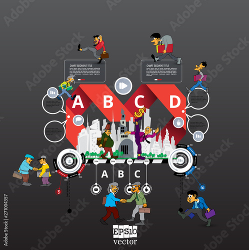 Business infographic layout. Design colorful presentation templates