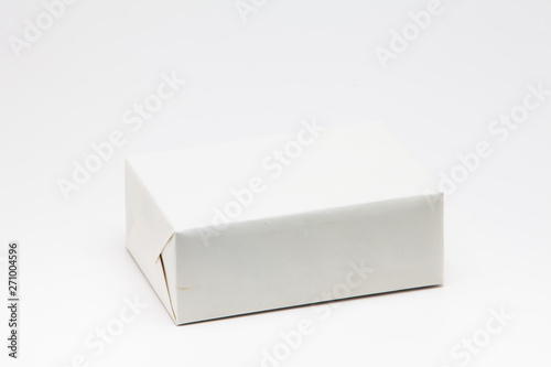  White paper gift box on isolated background © papii