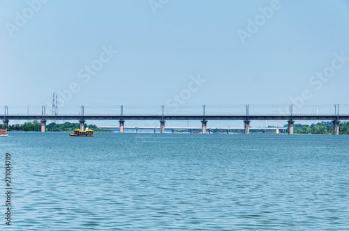 Yi River and railroad bridge Luoyang China