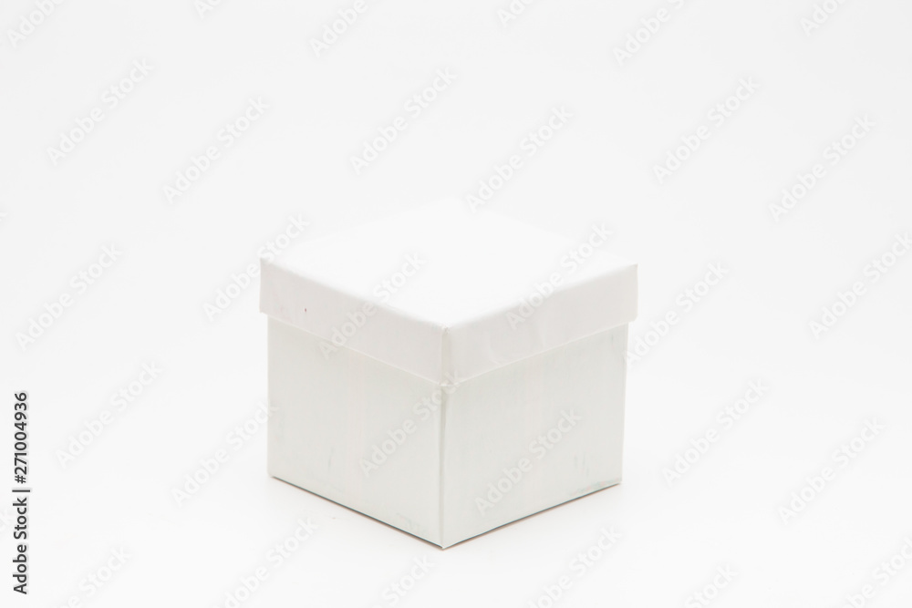 Fototapeta premium Photo white box isolated on white background