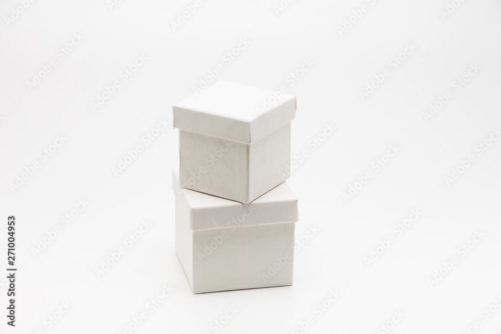 Obraz premium Photo white box isolated on white background