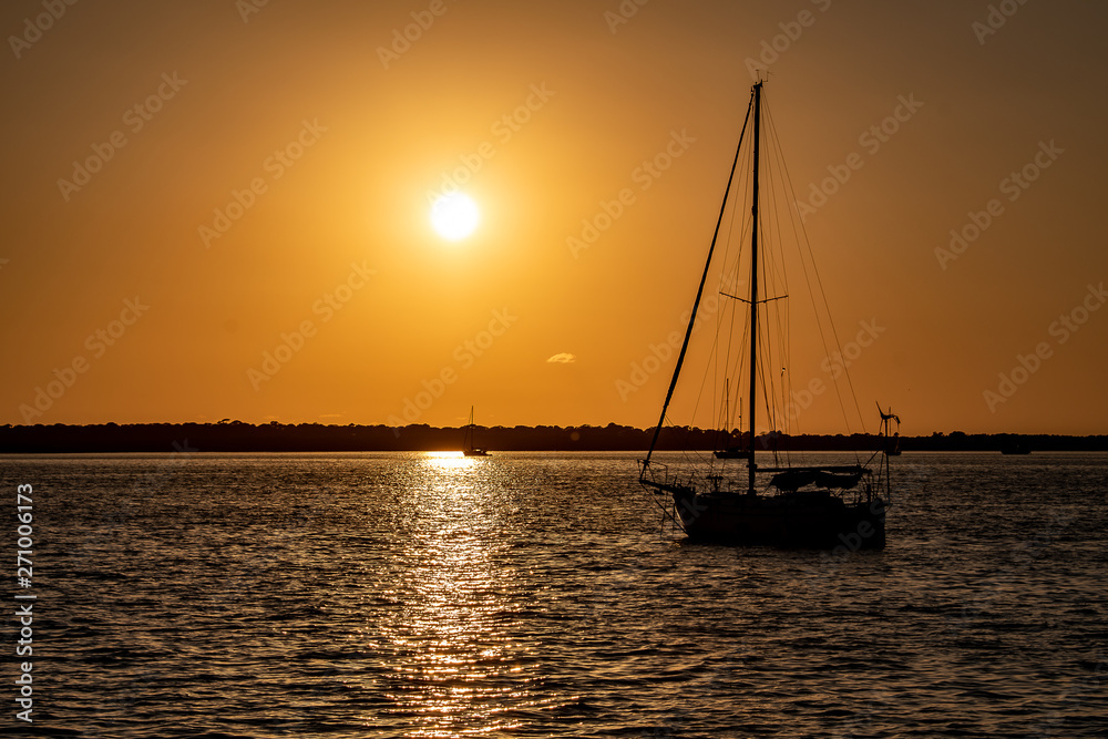 Sunset on the inter coastal waters in Florida