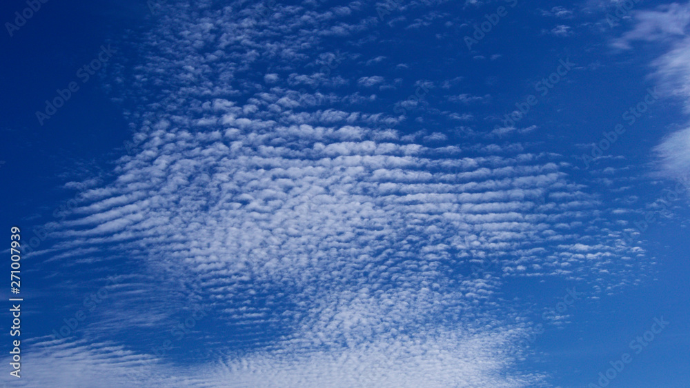 Fair-weather clouds on a sunny warm evening with blue sky Fair-weather clouds on a sunny warm evening with blue sky