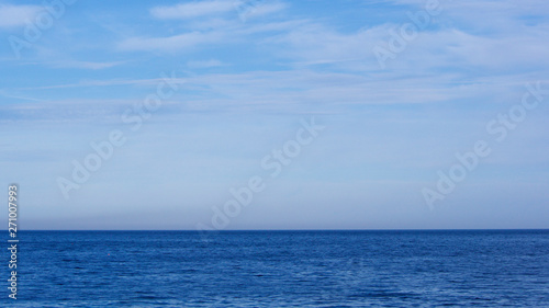 Calm blue sea and sky