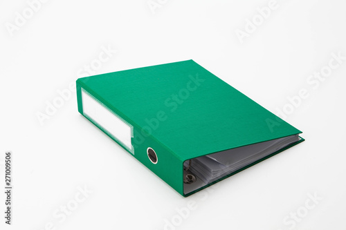 Office ring binder folder isolated on white