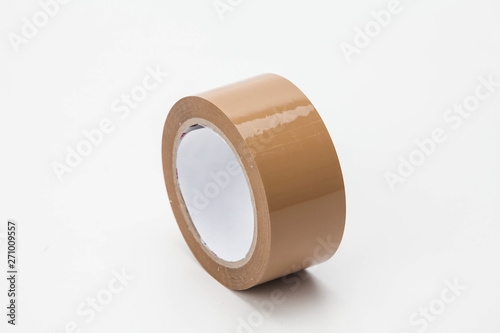 Packing tape on white background