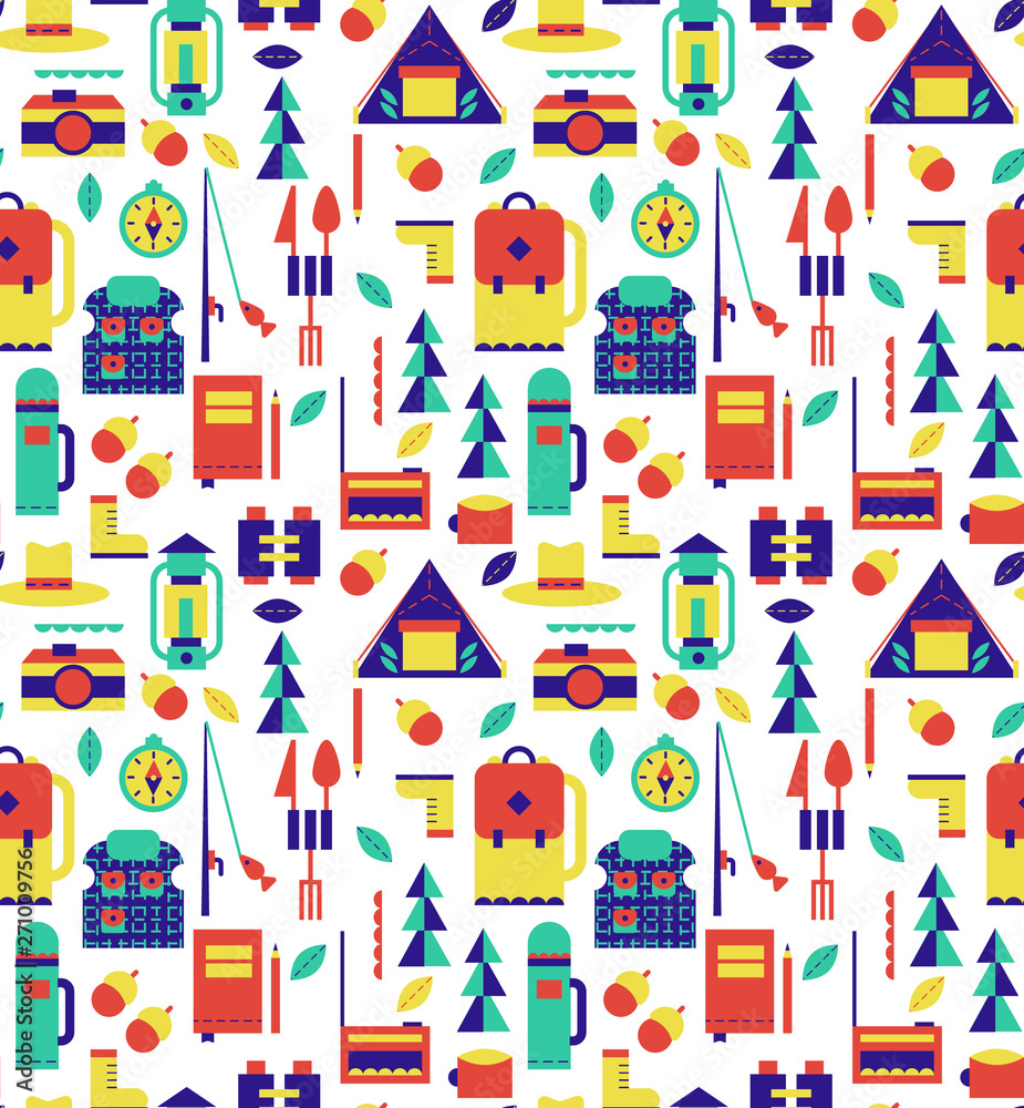 Hiking pattern seamless geometric design