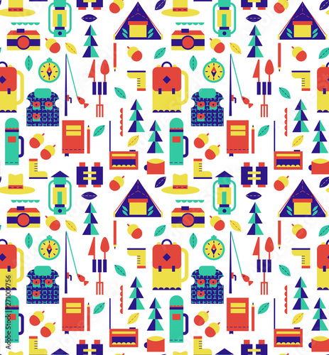 Hiking pattern seamless geometric design