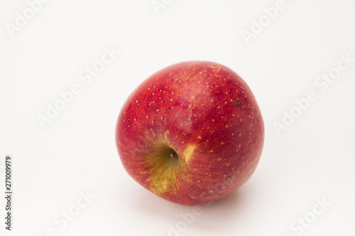 Red apple on white