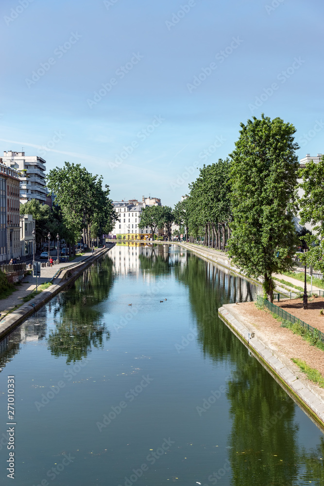 Canal Saint Martin in Paris, France