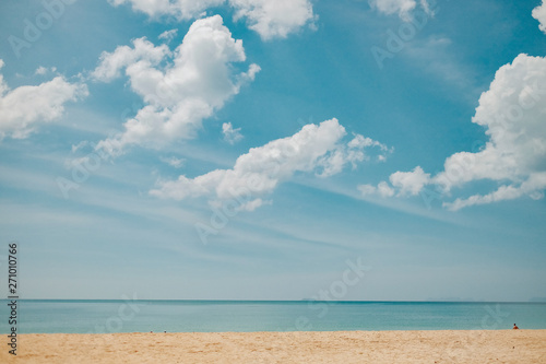 Fototapeta Naklejka Na Ścianę i Meble -  Abstract tropical beach background with sky