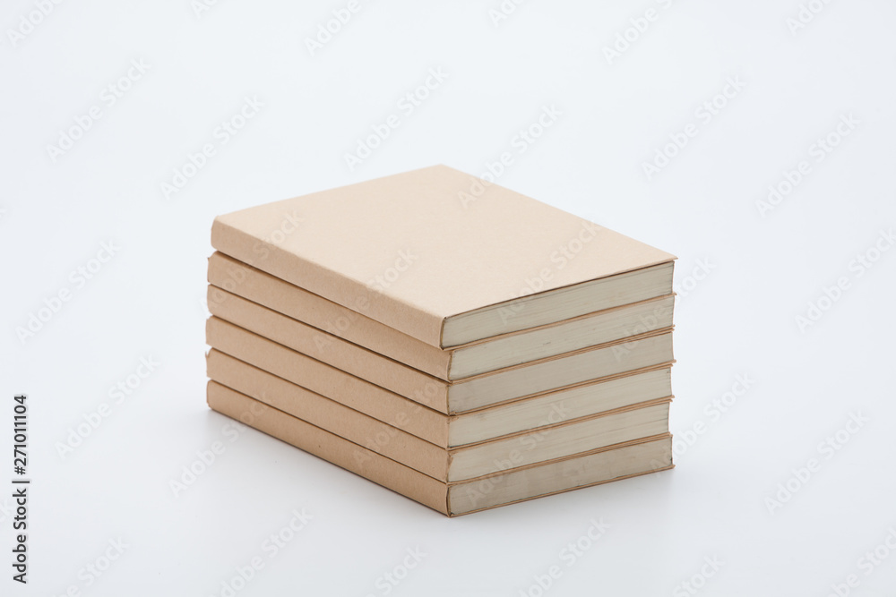 Stack of brown books isolated Stack of brown books isolated