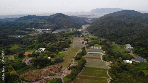 粟井ダムから空撮