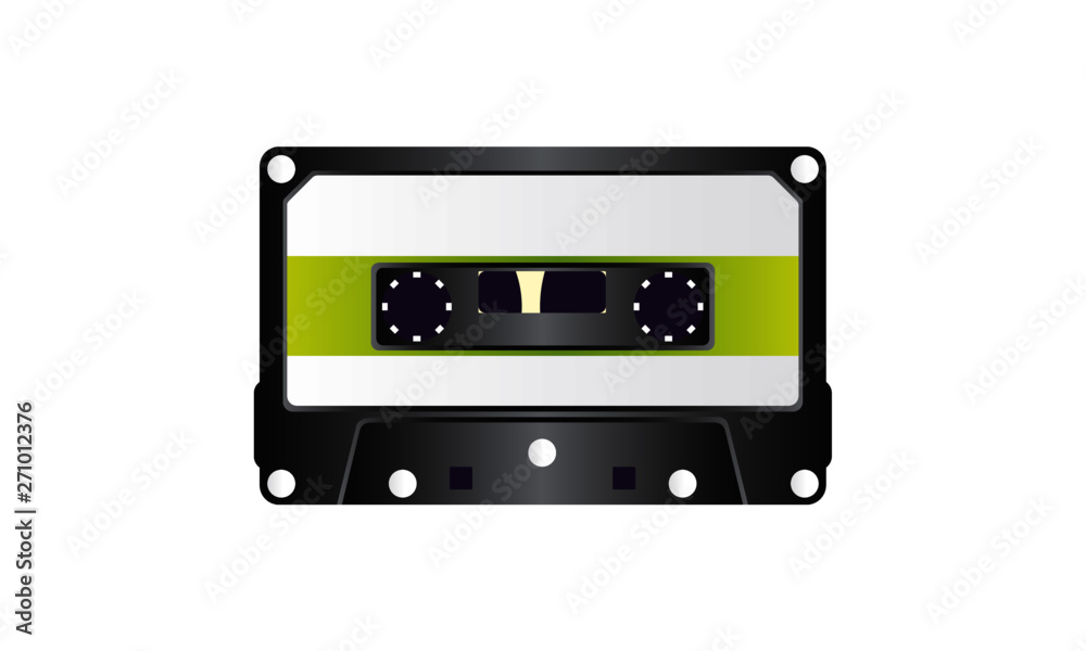 Fototapeta premium RETRO_TAPE_Black_Green