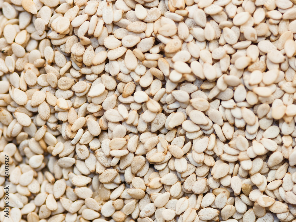 Background top view of sesame seeds Background top view of sesame seeds