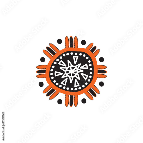 Aboriginal art logo design inspiration vector template