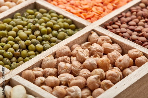 Background of different dry legumes  beans .
