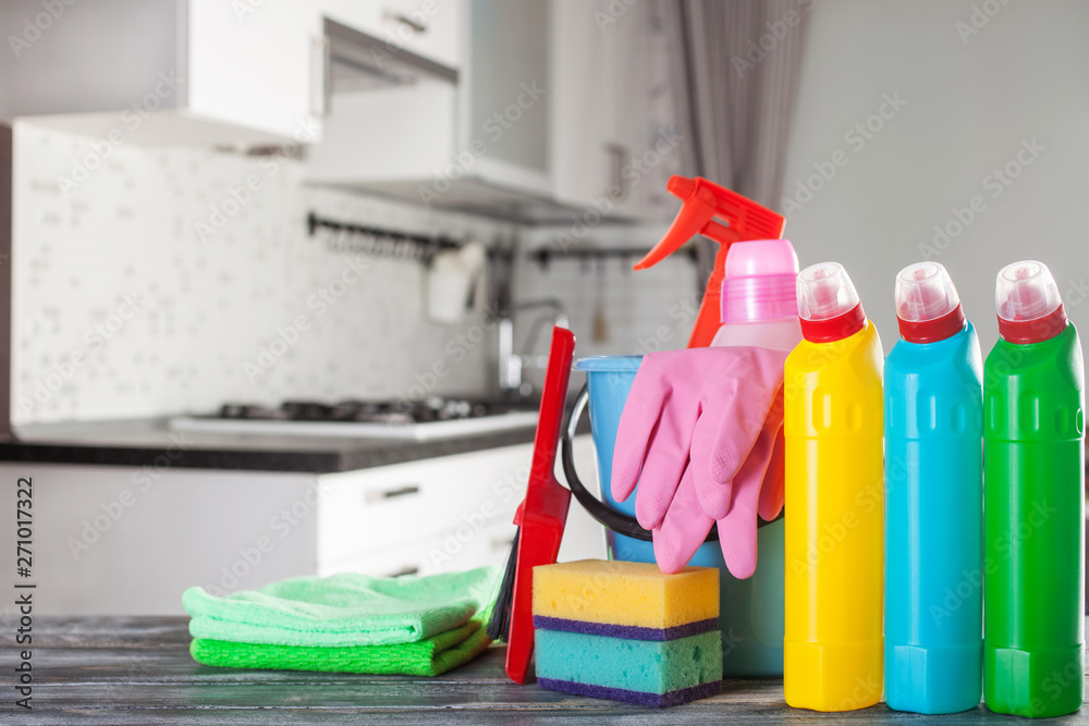 Cleaning set with products Cleaning set with products
