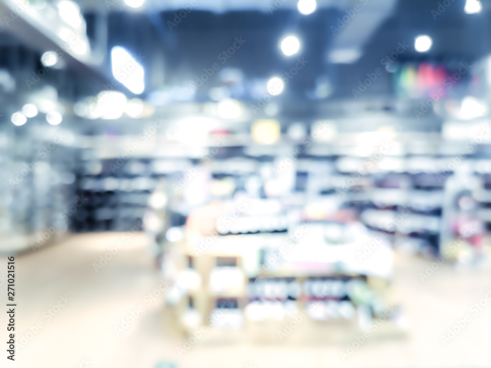 Blur background with bokeh of Supermarket store Blur background with bokeh of Supermarket store