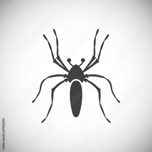 Spider related icon on background for graphic and web design. Simple illustration. Internet concept symbol for website button or mobile app.