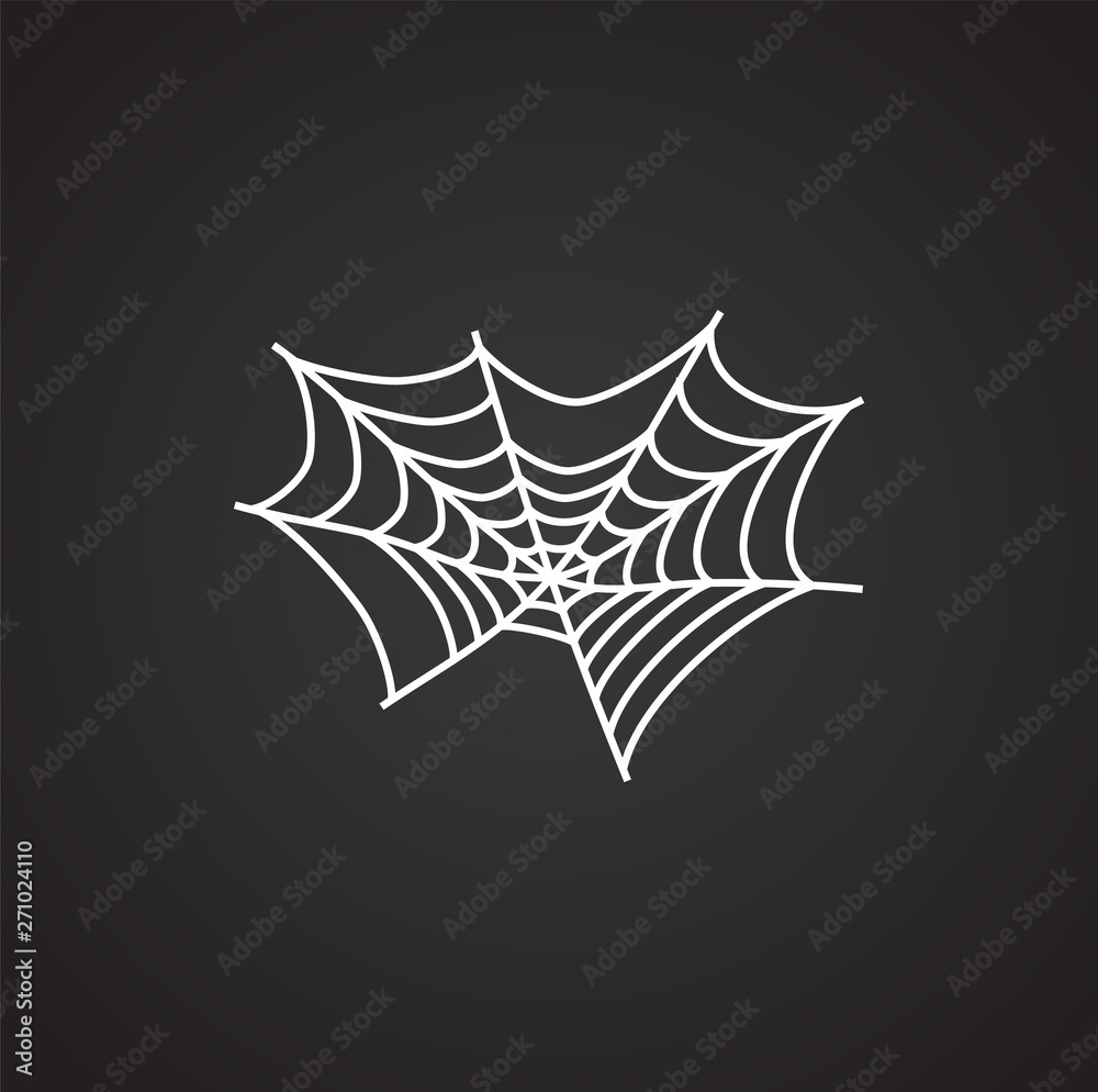 Spider related icon on background for graphic and web design. Simple illustration. Internet concept symbol for website button or mobile app.