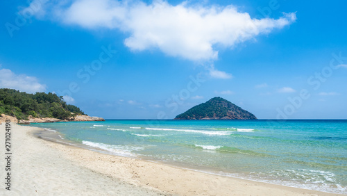 Landscape with amazing Paradise Beach on Thassos, Aegean Sea, Greece © Serenity-H