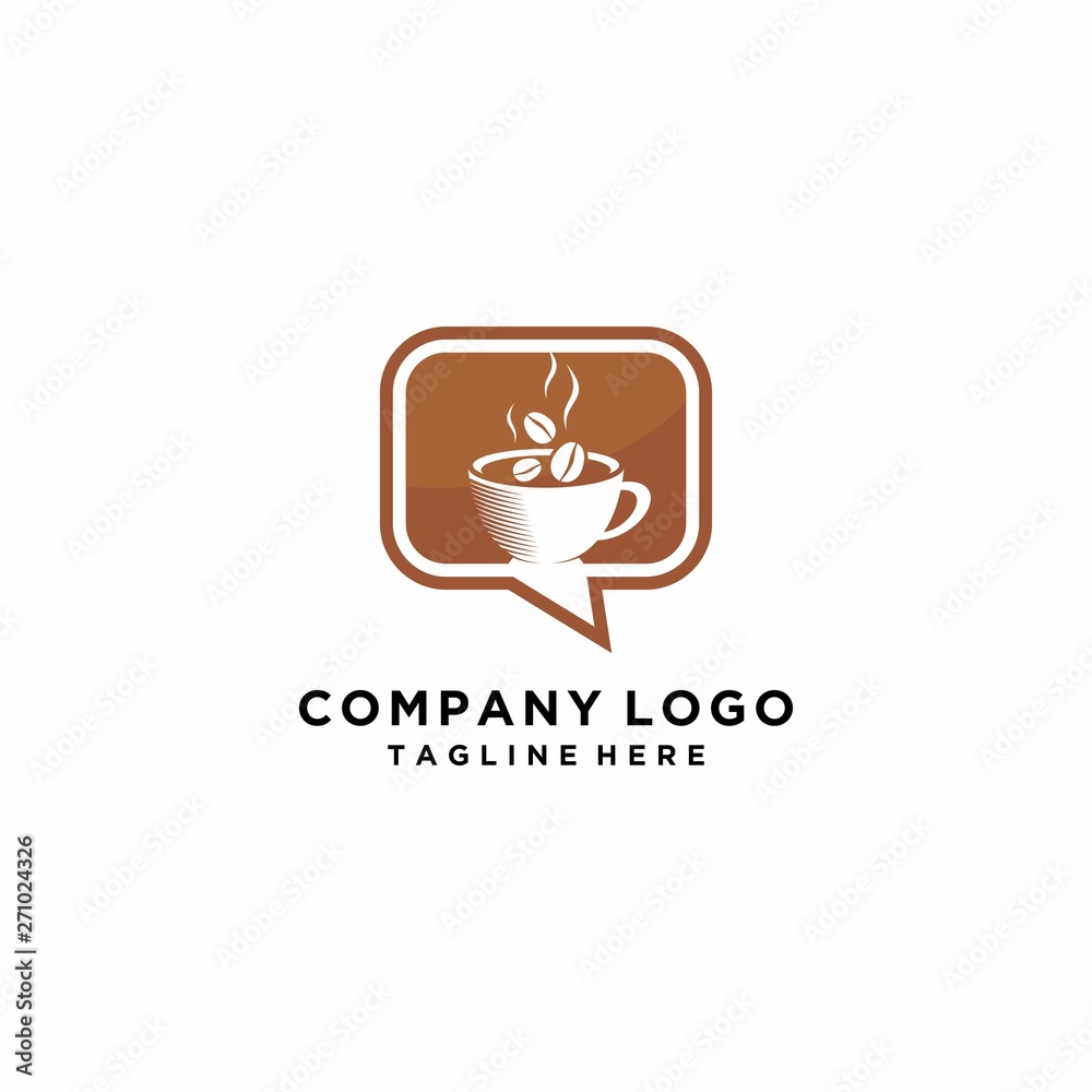 coffee online logo vector icon ilustration coffee online logo vector icon ilustration